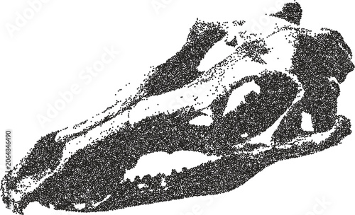 Konstfotografi Monster vintage y2k stipple art, beast halftone stipple brutalist retro vector p
