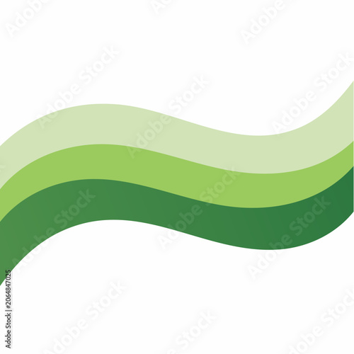 Abstract Green Waves Background