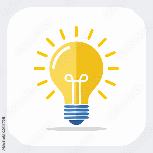 Bright Idea Light Bulb Icon