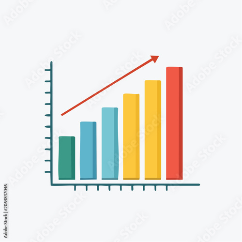 Bar Chart Showing Upward Trend