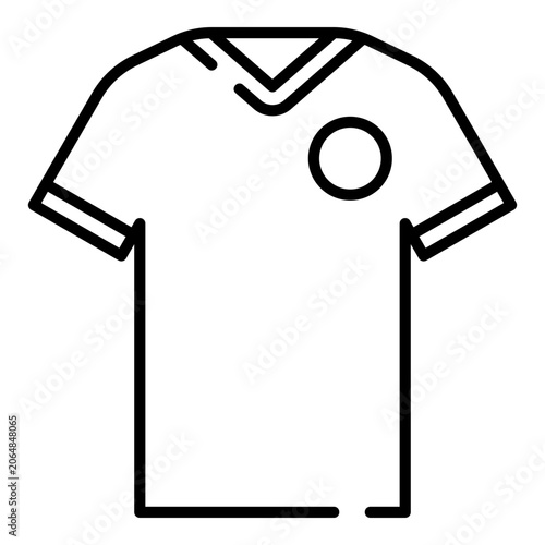 Football jersey black line icon