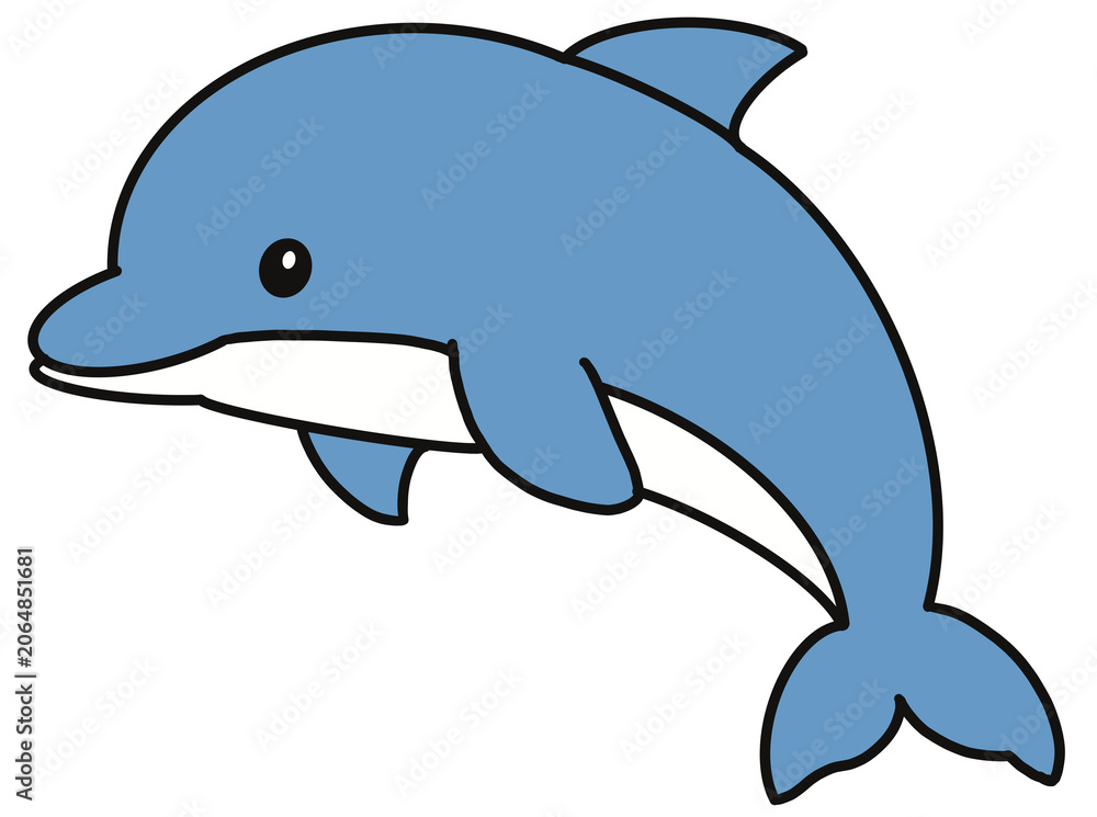 Obraz premium Cute dolphin icon