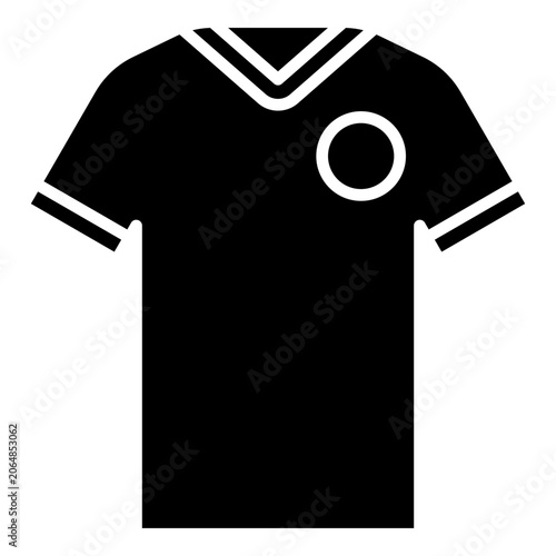 Football jersey, t shirt glyph solid icon