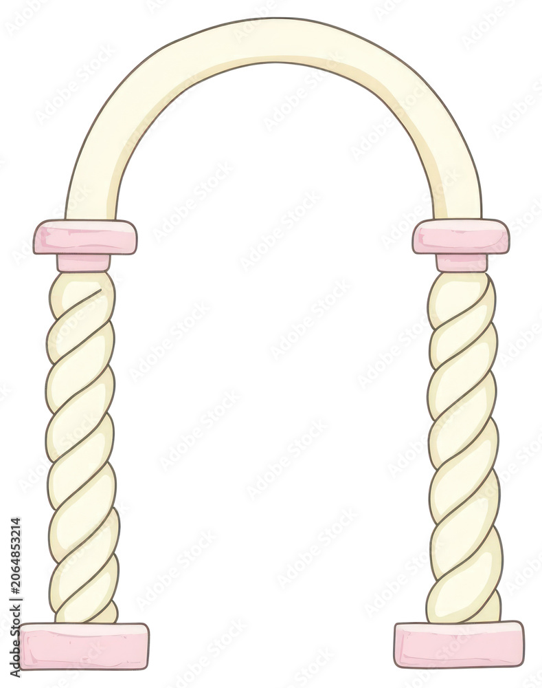 Naklejka premium PNG Rectangular arch architecture twisted design.