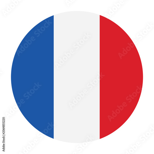 Tableau sur toile Round icon with flag of france circular national flag of the french republic iso