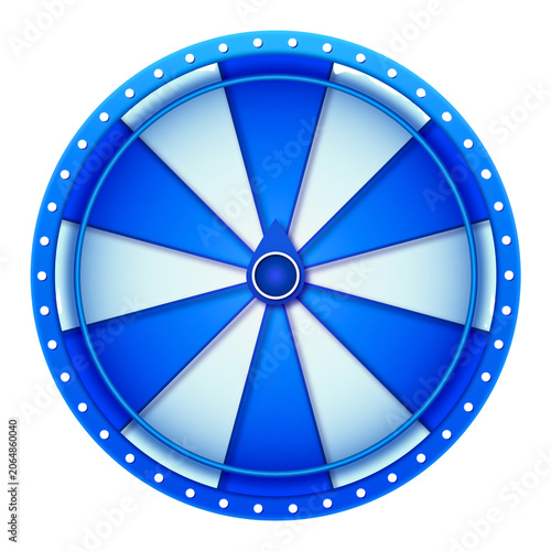 Blue and White Casino Prize Wheel
