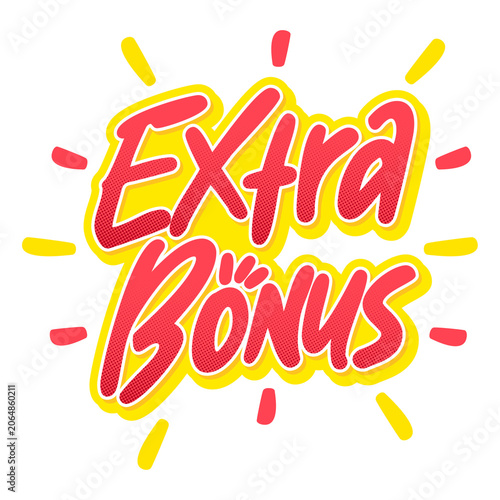 Extra Bonus Colorful Typography Design