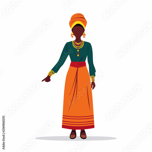 Woman in Traditional African Attire