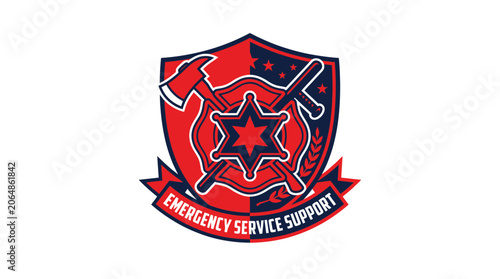 Fotografie Professional emergency service support badge for first responders