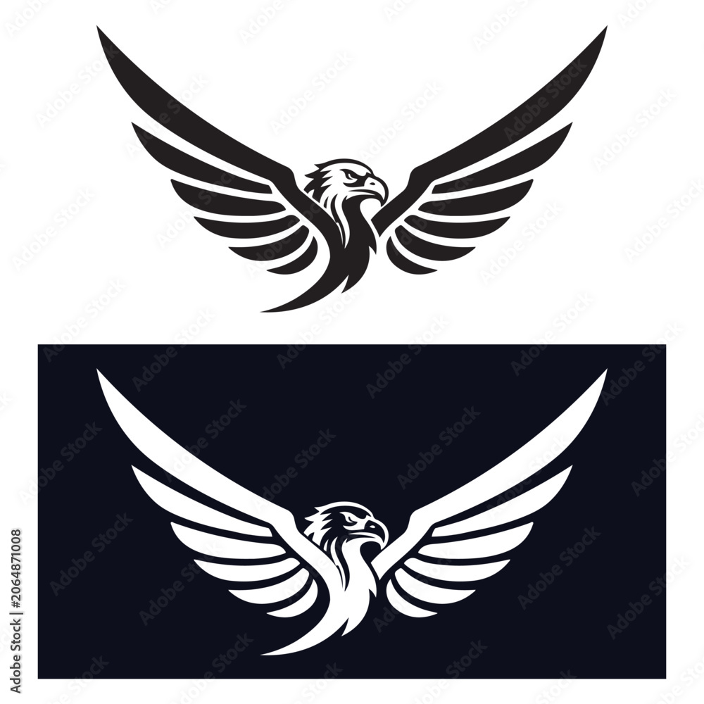Fototapeta premium Creative Garuda Bird Logo Featuring Indonesian National Red White Flag Elements