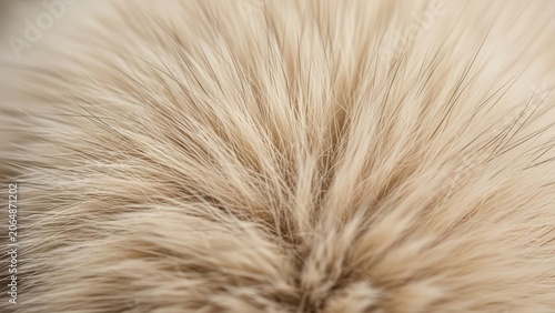 Close-up view of soft, light-colored animal fur with visible individual strands creating a textured surface.