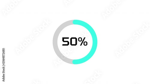 Circular Progress Bar Animation with Percentage Counter – Loading Indicator Motion Graphic