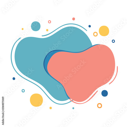 Colorful abstract organic shapes illustration