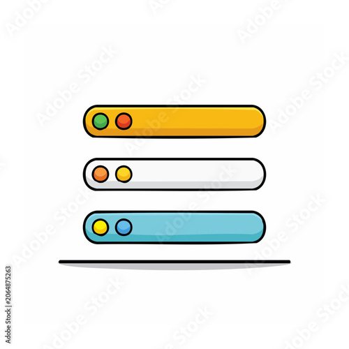 Flat design progress bar vector set