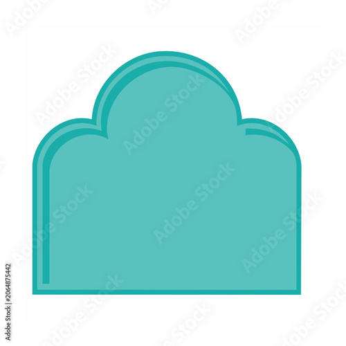 Teal shopping bag flat design vector