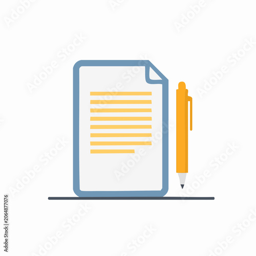 Document and Pen Icon
