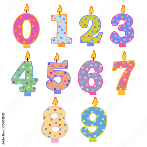 Dotted candle number collection 