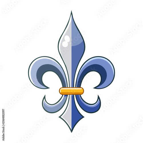 Fleur de lis heraldic symbol illustration