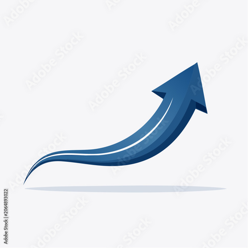 Blue Arrow Pointing Upwards
