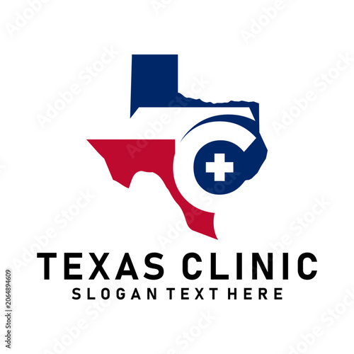 texas clinic logo design vector art