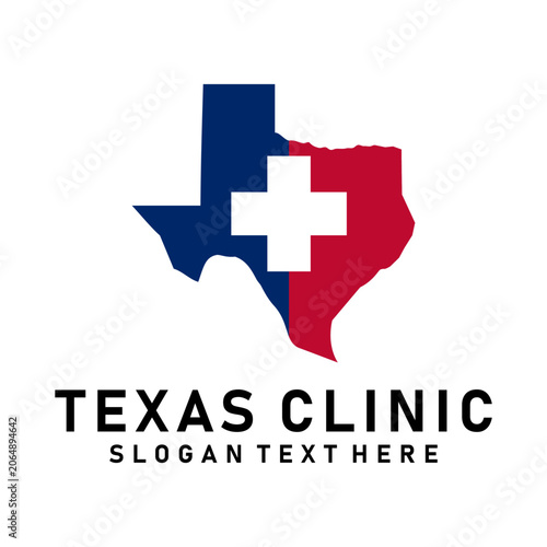 texas clinic logo design vector art