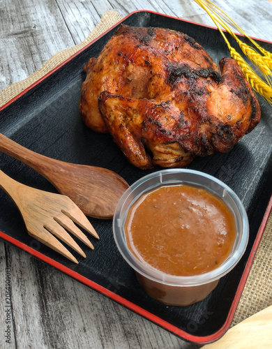 Homemade Cajun Roasted Chicken Cooked in an Air Fryer Basket