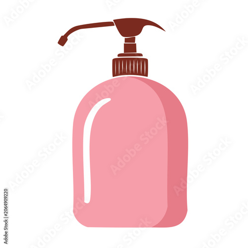 Pink soap dispenser icon with pump