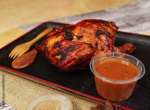 Homemade Cajun Roasted Chicken Cooked in an Air Fryer Basket