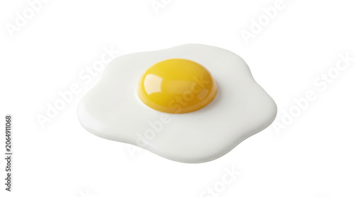 Fried egg isolated on transparent background