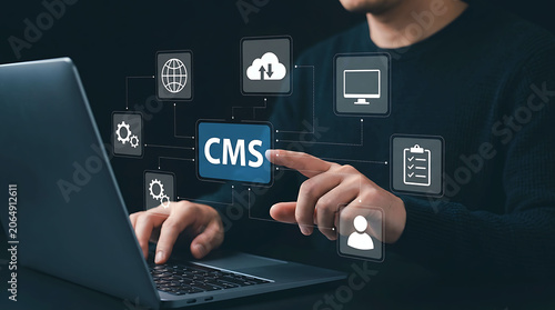 Content Management System CMS Dashboard Interface for Digital Workflow