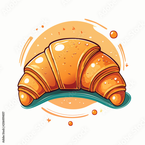 Stylized Croissant Illustration