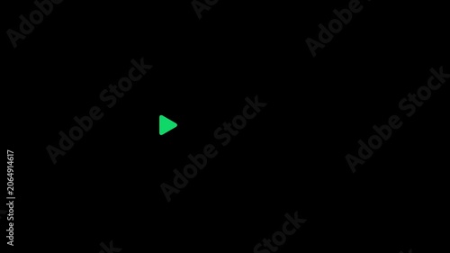 Four Green Forward Arrow Icons Arranged Horizontally on a Black Background next play