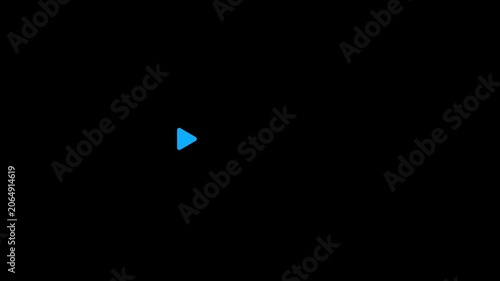 Four Blue Forward Arrow Icons Arranged Horizontally on a Black Background next play