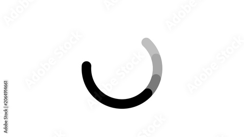 Loading circle animation, Animation spinning load icon with alpha layer transparent background, waiting for download. Download or upload status icons.