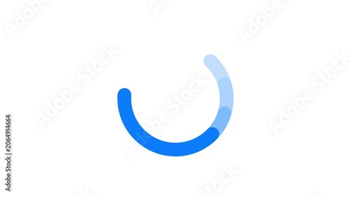 Loading circle animation, Animation spinning load icon with alpha layer transparent background, waiting for download. Download or upload status icons.
