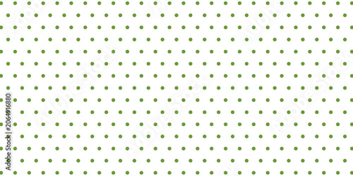 Green polka dots in the white background