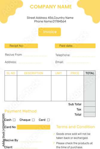 Professional Business Invoice Template Design