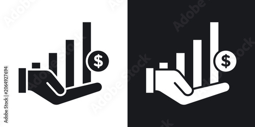 Growing profit icon
