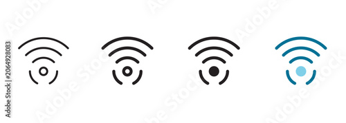 Photos Wireless sensor icon with electronic node broadcasting radio frequency telemetry wave signals representing smart factory automation network data communication system, manufacturing tracking, and tech