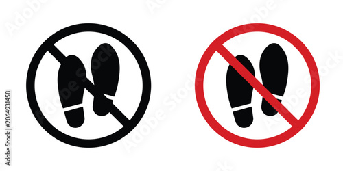 Foto No foot print sign