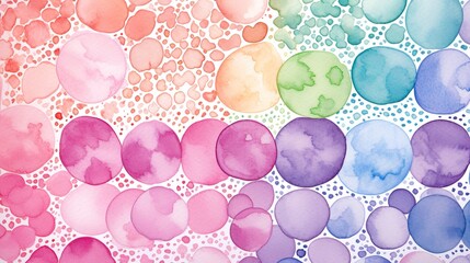 Colorful Watercolor Confetti Border Pattern