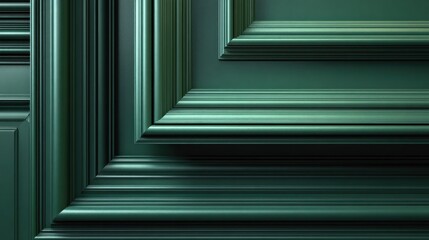 Three dimensional architectural molding structure displays complex layered depth and shadow effects