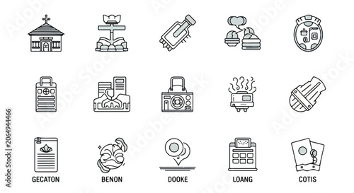 Collection of educational and governance themed icons illustrating learning, institutions, and knowledge concepts for reference.