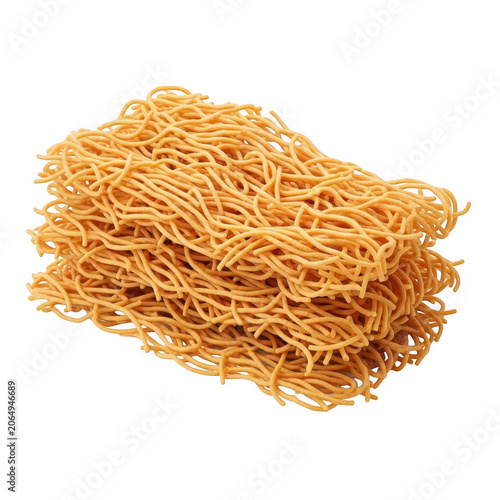Stacked dried wheat noodles for cooking as transparent PNG
