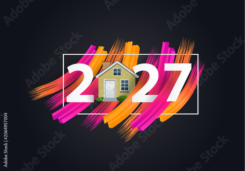 happy new year 2027. 2027 with house
