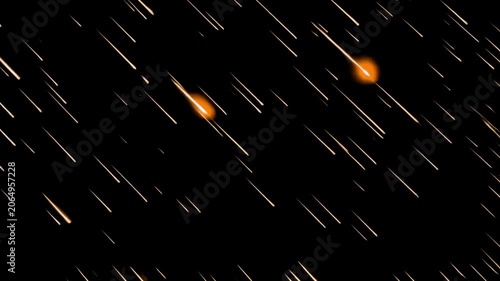 Abstract Orange Light Streaks Motion Background