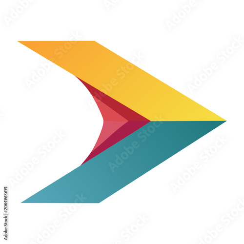 Colorful abstract arrow vector design