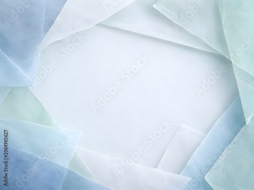Soft Blue Tissue Paper Frame Background