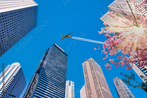 Bild auf Leinwand 新宿西口高層ビル群の絶景