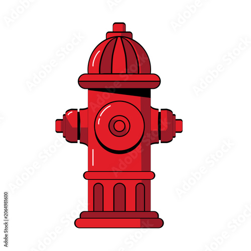 Obraz na płótnie red fire hydrant isolated